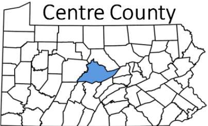 Centre County map