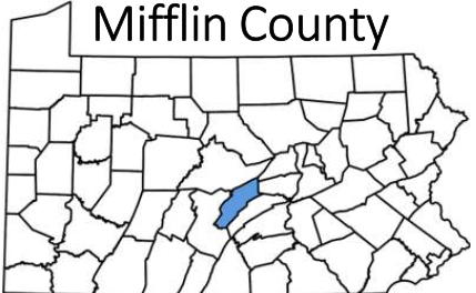 Mifflin County map