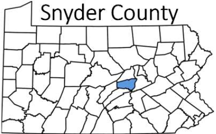 Snyder County map