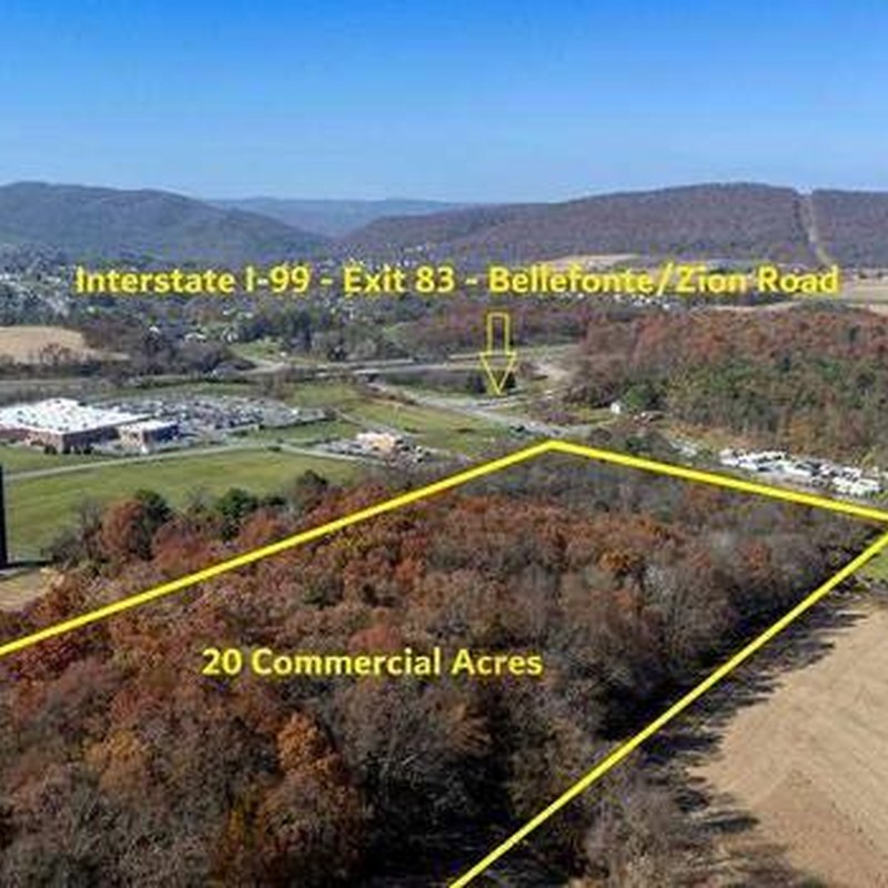 Commercial site off Exit 83 aerial photo